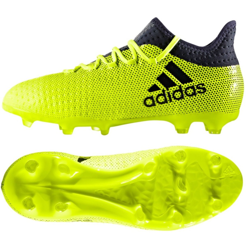 Buty piłkarskie adidas X 17.1 Jr S82297 wielokolorowe zielone