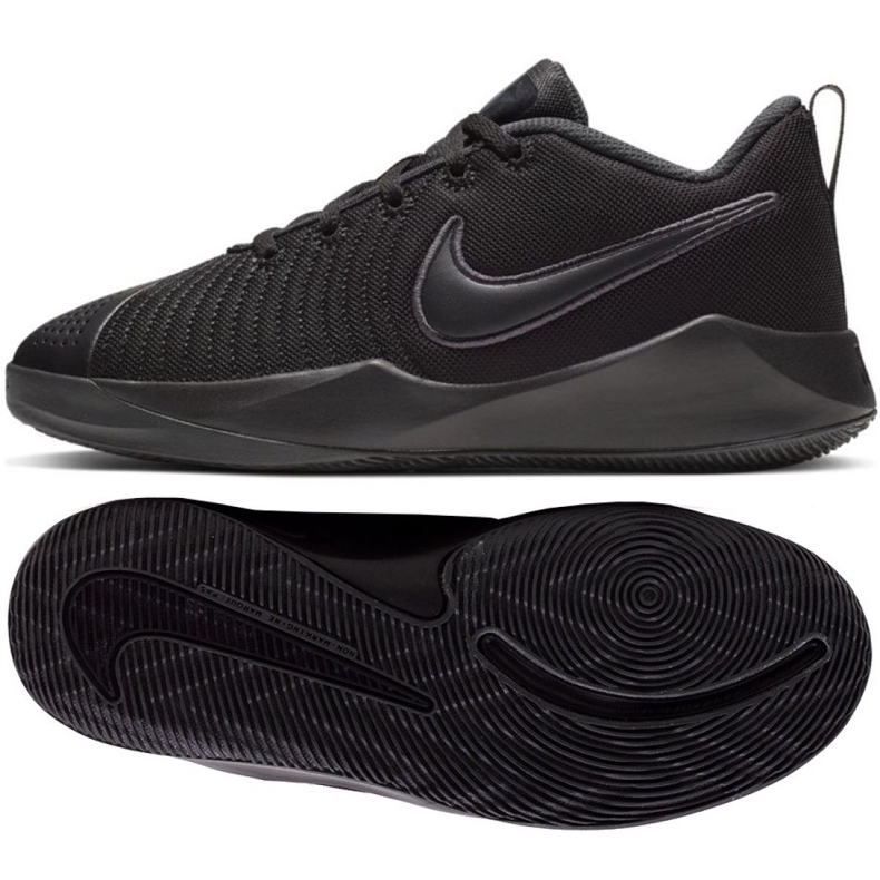 Buty Nike Team Hustle Quick 2 Jr AT5298-001 czarne czarne