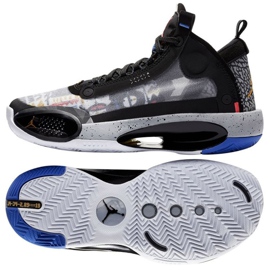 Buty Nike Air Jordan Xxxiv Low Jr CZ7742-008 czarne szare wielokolorowe