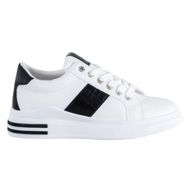 RTX WALK Sneakersy Z Czarnymi Wstawkami białe czarne