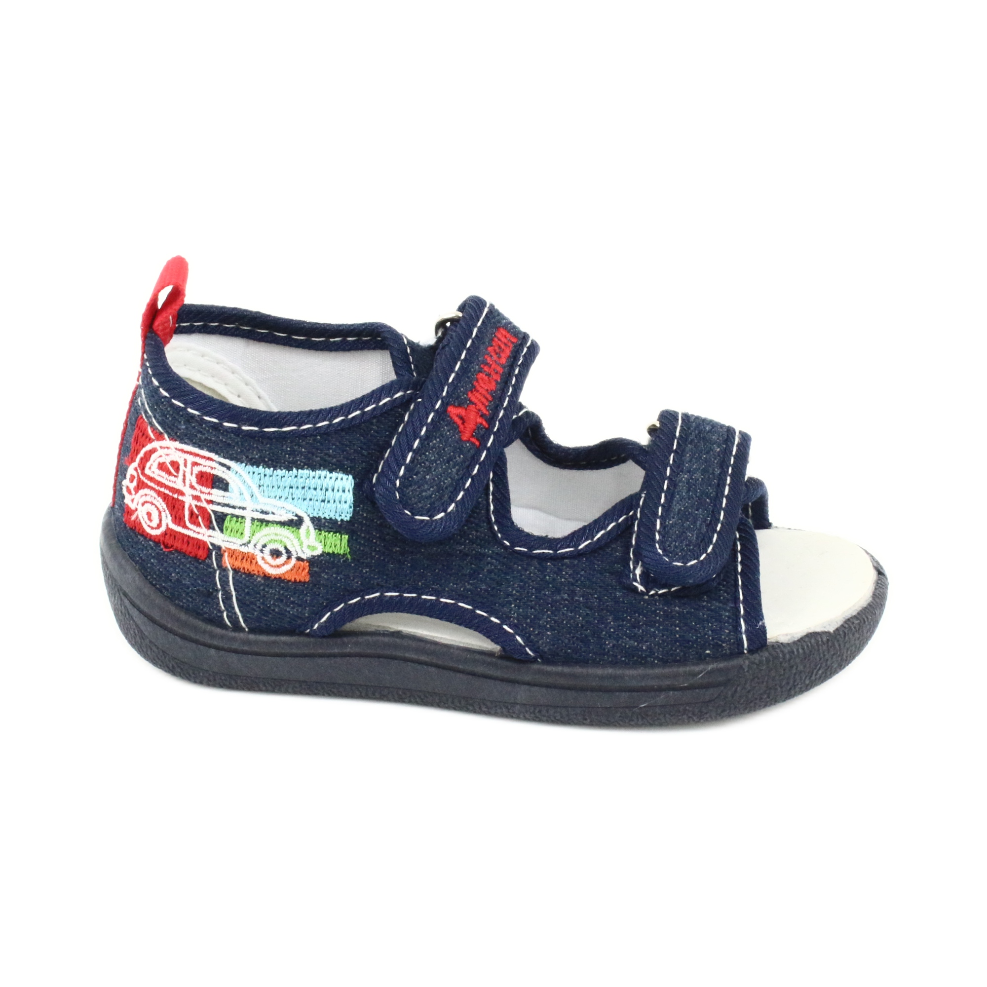American Club American sandałki buty dziecięce wkładka skórzana TEN46 czerwone granatowe