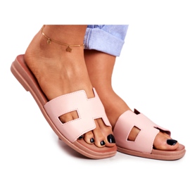 BUGO Damskie Klapki Różowe Geometryczne Klasyczne Theodora