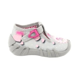 Befado obuwie dziecięce 110P359 białe różowe szare