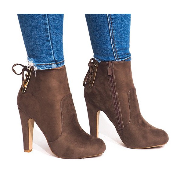 Botki Na Szpilce 88-48 Khaki zielone