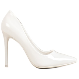 Small Swan Lakierowane Szpilki białe