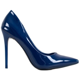 Small Swan Lakierowane Szpilki niebieskie