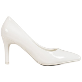 Small Swan Lakierowane Szpilki białe