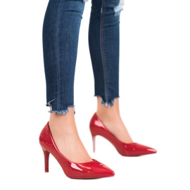 Small Swan Lakierowane Szpilki czerwone