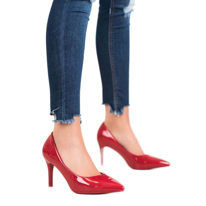 Small Swan Lakierowane Szpilki czerwone