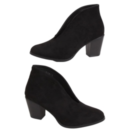 Botki przejściowe z rozcięciem czarne NS128P Black