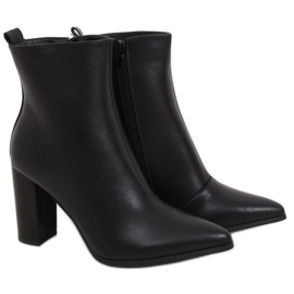 Klasyczne botki na obcasie czarne DA39P Black