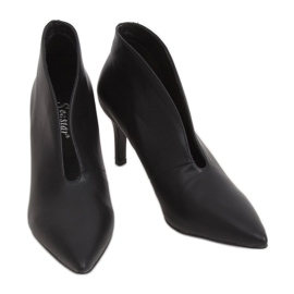 Półbuty na szpilce czarne NS126P Black