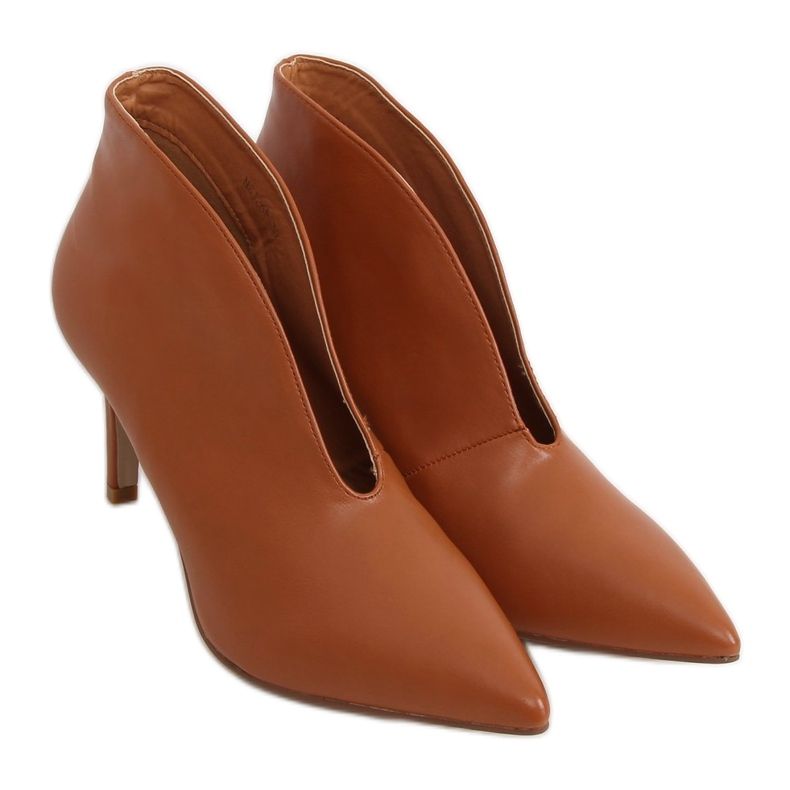 Półbuty na szpilce camel NS126P Camel brązowe