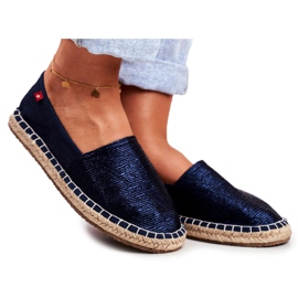 Espadryle Damskie Pleciona Podeszwa Granatowe Big Star DD274A147