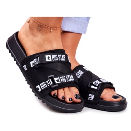 Klapki Damskie Big Star Militarne Czarne GG274018