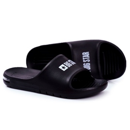 Klapki Męskie Big Star Powietrzne Czarne GG174917