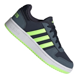 Buty adidas Hoops 2.0 Jr FW3171 czarne granatowe zielone