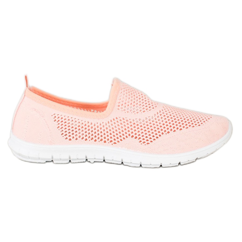 Bona Ażurowe Slipony pomarańczowe