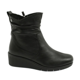 Caprice Botki na koturnie system Walking On Air czarne