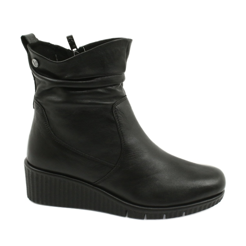 Caprice Botki na koturnie system Walking On Air czarne