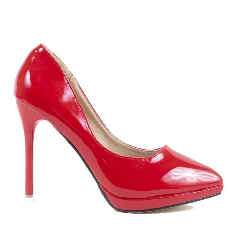 Czerwone klasyczne szpilki 0108-5