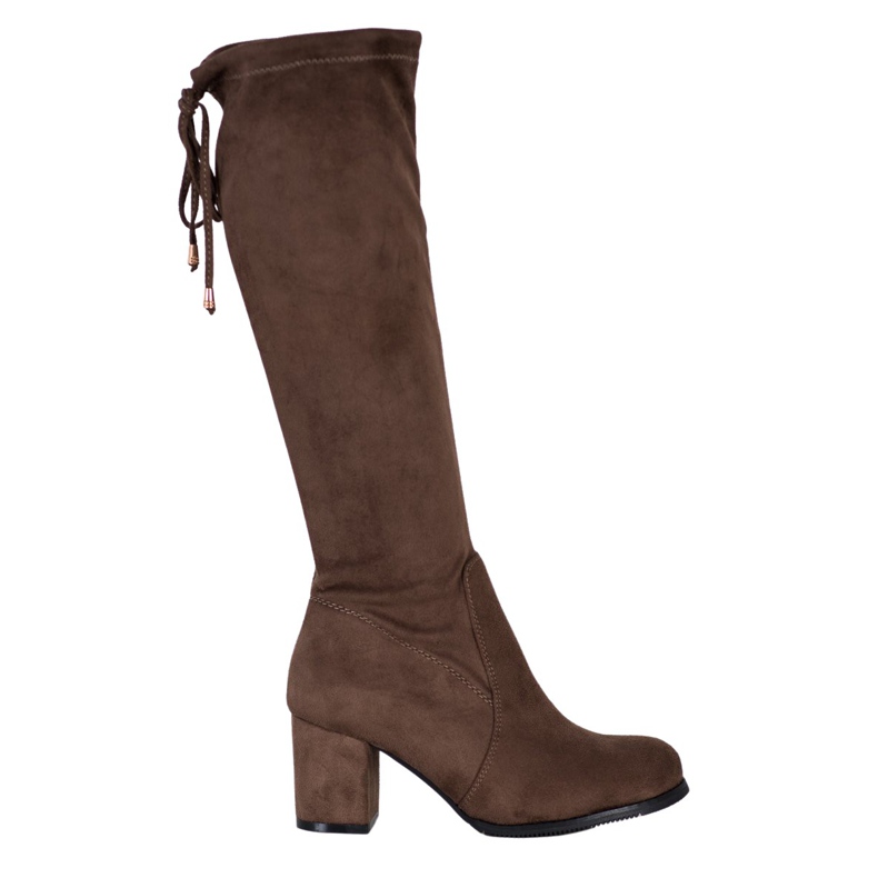 J. Star Klasyczne Zamszowe Kozaki brązowe