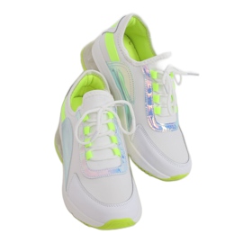 Buty sportowe damskie białe F-3336 WHITE/YELLOW