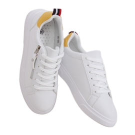 Trampki damskie białe KK-206 WHITE/YELLOW żółte