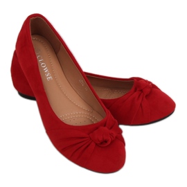 Baleriny damskie czerwone 8F62 Red