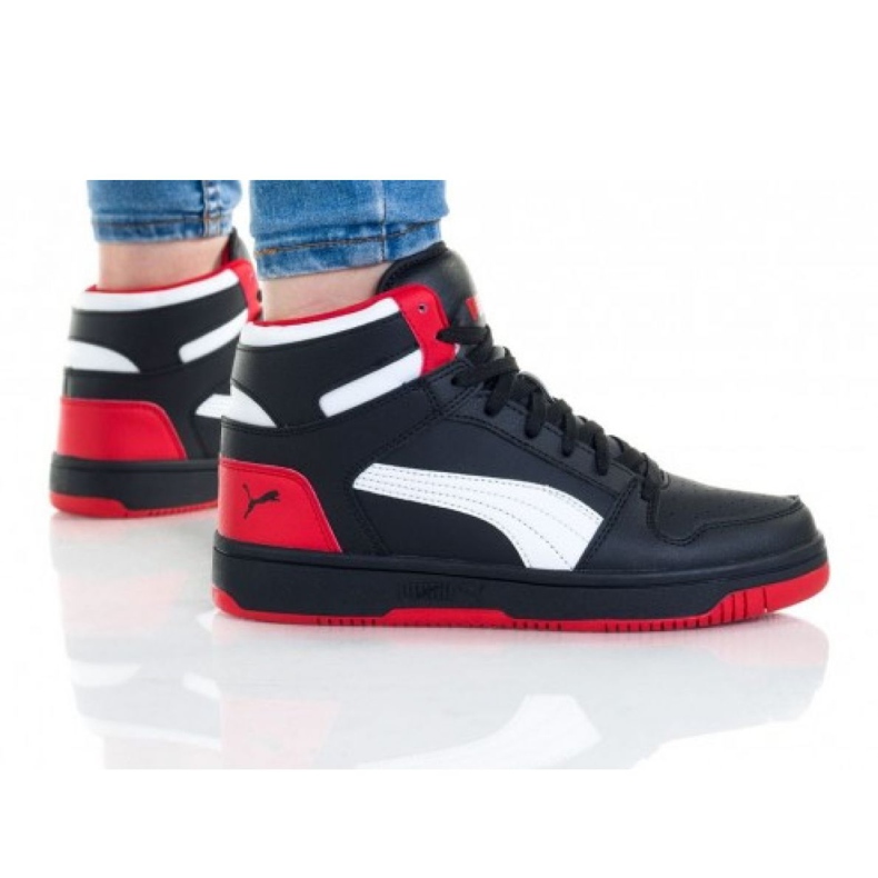 Buty Puma Rebound Layup Sl Jr 370486 08 czarne