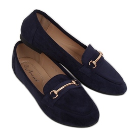 Mokasyny damskie granatowe 88-385 Navy