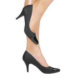 Czarne czółenka na szpilce YS-437