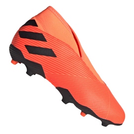 Buty piłkarskie adidas Nemeziz 19.3 Ll Fg Jr EH0488 pomarańczowe czerwone