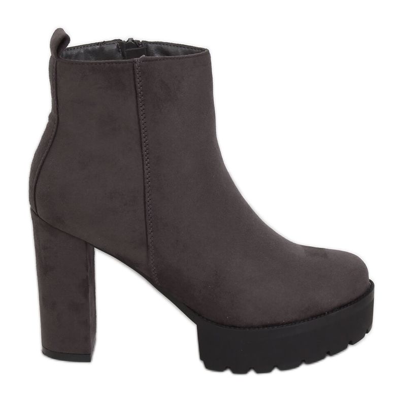 Botki na platformie szare RB24P Grey