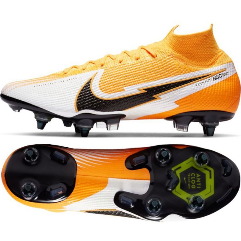Buty piłkarskie Nike Mercurial Superfly 7 Elite SG-PRO Ac M AT7894-801 pomarańczowe żółcie