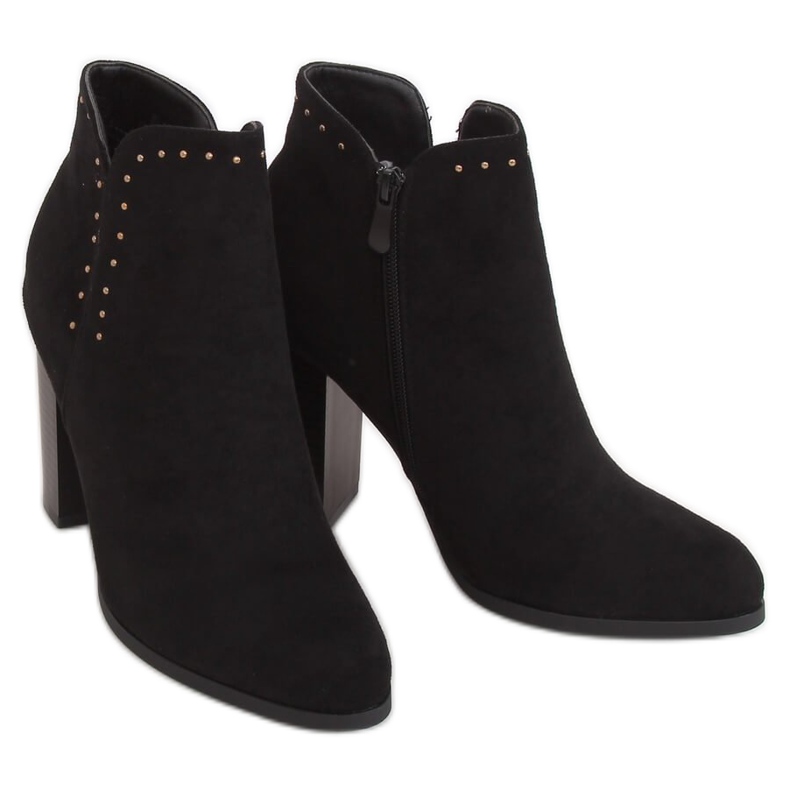 Botki na obcasie czarne UK11P Black