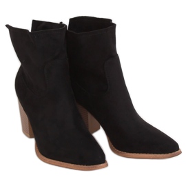 Botki na obcasie czarne M398 Black