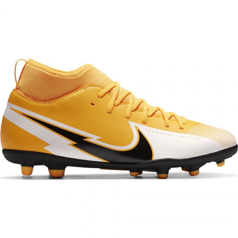 Buty piłkarskie Nike Mercurial Superfly 7 Club FG/MG Jr AT8150 801 żółte żółcie