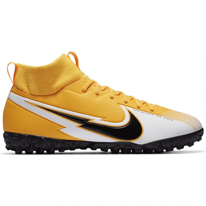Buty piłkarskie Nike Mercurial Superfly 7 Academy Tf Jr AT8143 801 żółte żółcie