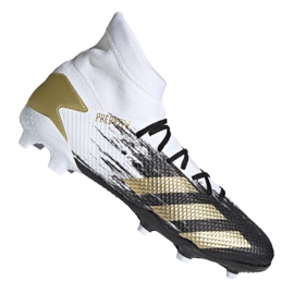 Buty piłkarskie adidas Predator 20.3 Fg M FW9196 białe czarny, biały, czarny, złoty