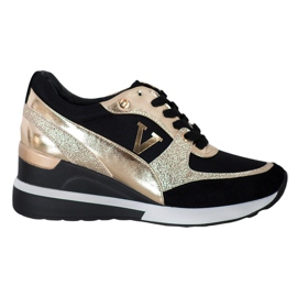 Sneakersy Na Koturnie Vinceza czarne żółte