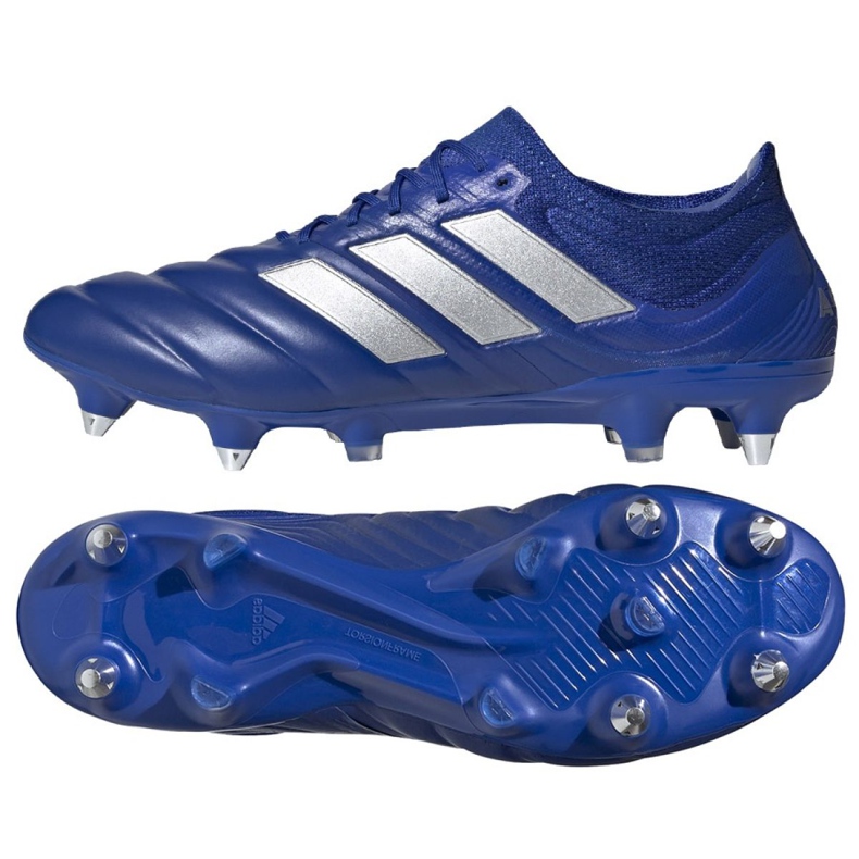 Buty piłkarskie adidas Copa 20.1 Sg M EH0891 srebrny, niebieski niebieskie