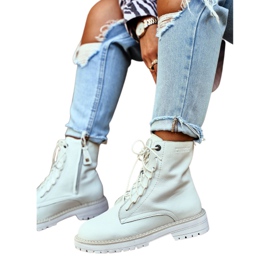 Damskie Botki Trapery Big Star Białe GG274597