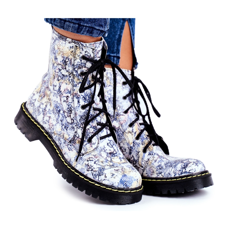 Damskie Botki Glany Workery Maciejka Wielokolorowe 01609-39/00-6