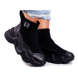 Damskie Buty Sportowe Wysokie Big Star Czarne GG274607