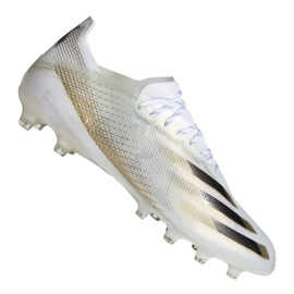 Buty piłkarskie adidas X Ghosted.1 Ag M EG8154 białe czarny, biały, złoty
