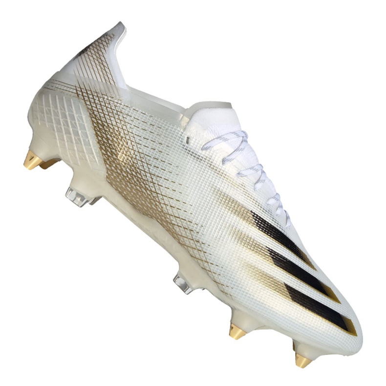 Buty piłkarskie adidas X Ghosted.1 Sg M EG8260 białe czarny, biały, złoty