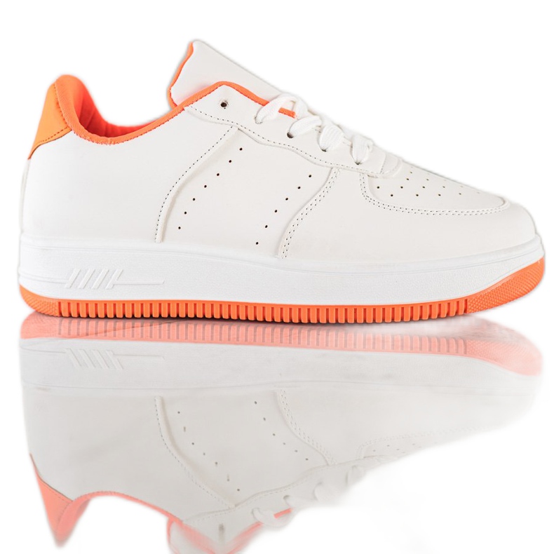 SHELOVET Sneakersy Na Platformie białe