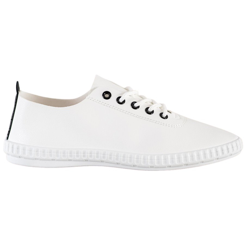 SHELOVET Lekkie Trampki Z Eko Skóry białe