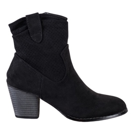 Bestelle Klasyczne Ażurowe Kowbojki czarne